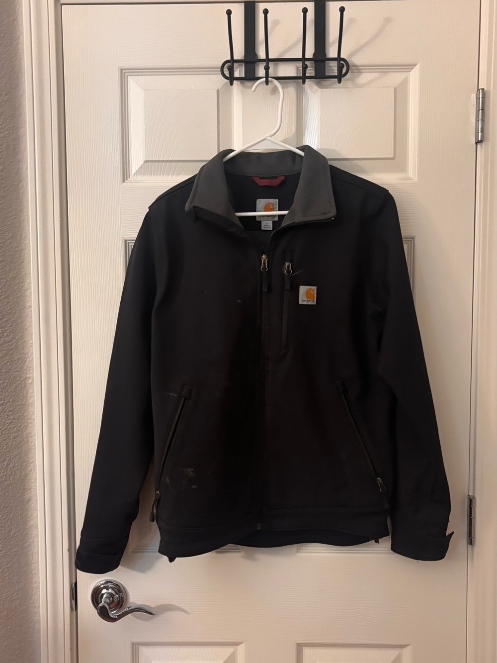 Carhartt Black Jacket with Gray Collar